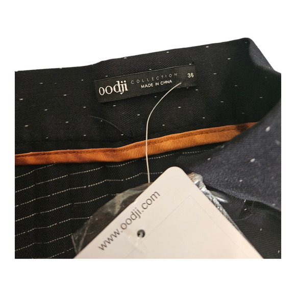 Oodji XS Black Polka Dot Zip Closure Pleated Skirt - Picture 3 of 7